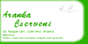 aranka cserveni business card